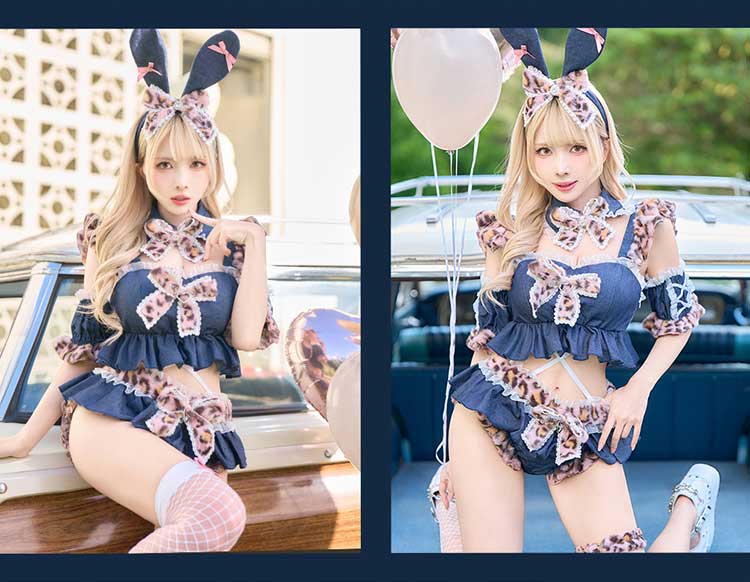 即日発送】レオパードギャルバニー《オリジナルコスプレ7-11点セット