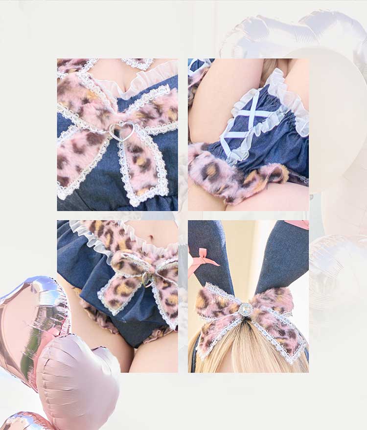 即日発送】レオパードギャルバニー《オリジナルコスプレ7-11点セット