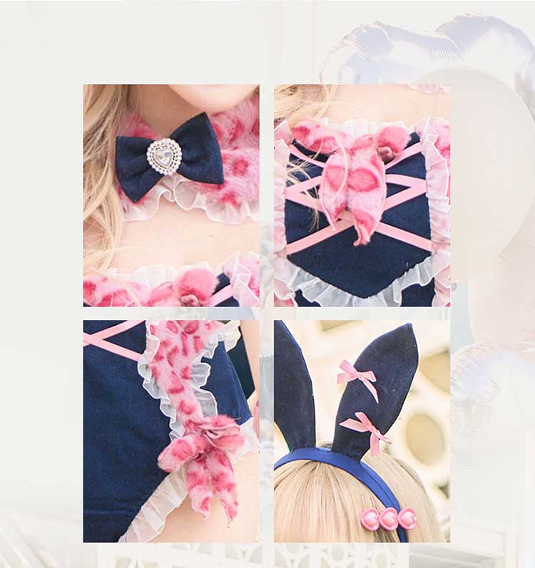 即日発送】レオパードギャルバニー《オリジナルコスプレ7-11点セット