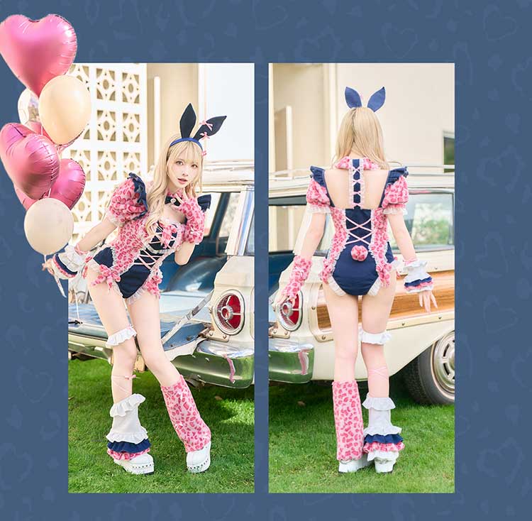 【即日発送】レオパードギャルバニー《オリジナルコスプレ7-11点セット》【Malymoon/マリームーン】【CS25186】【CS25187】