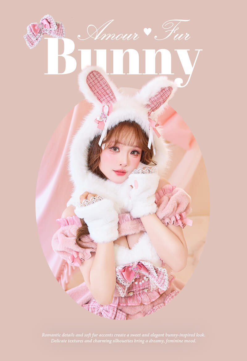 【予約-7月中旬頃より順次発送予定】アムールファーバニー《ハロウィンコスプレ11点セット》【Malymoon/マリームーン】【CS26012】
