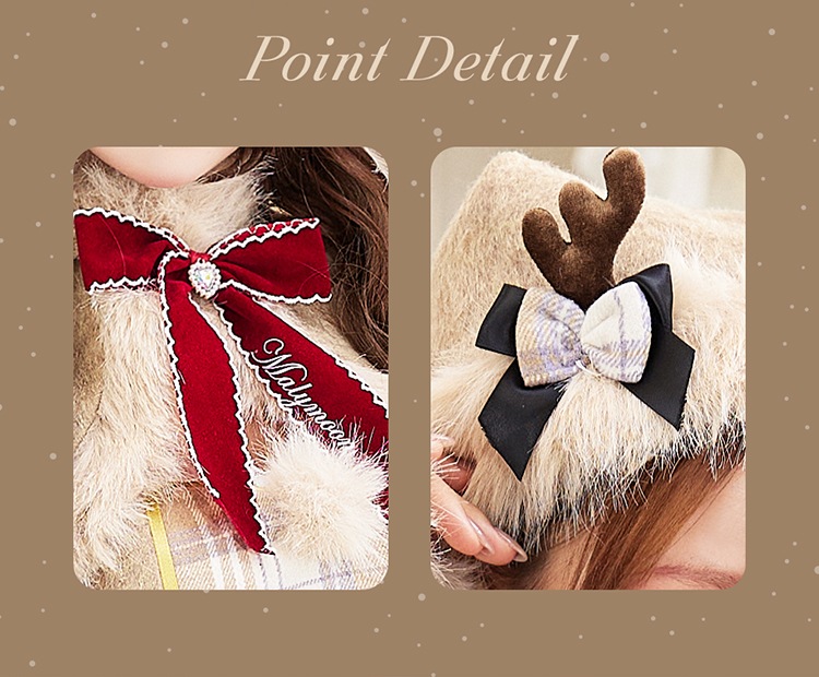 【即日発送】ラテチェックケープトナカイ《クリスマスコスプレ8点セット》【Malymoon/マリームーン】【CS25062】