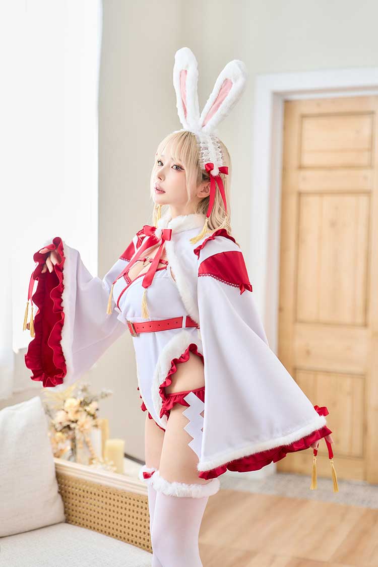 【予約-12月中旬頃より順次発送予定】ハイシェイプセクシー巫女バニー《オリジナルコスプレ9点セット》【Malymoon/マリームーン】【CS25177】