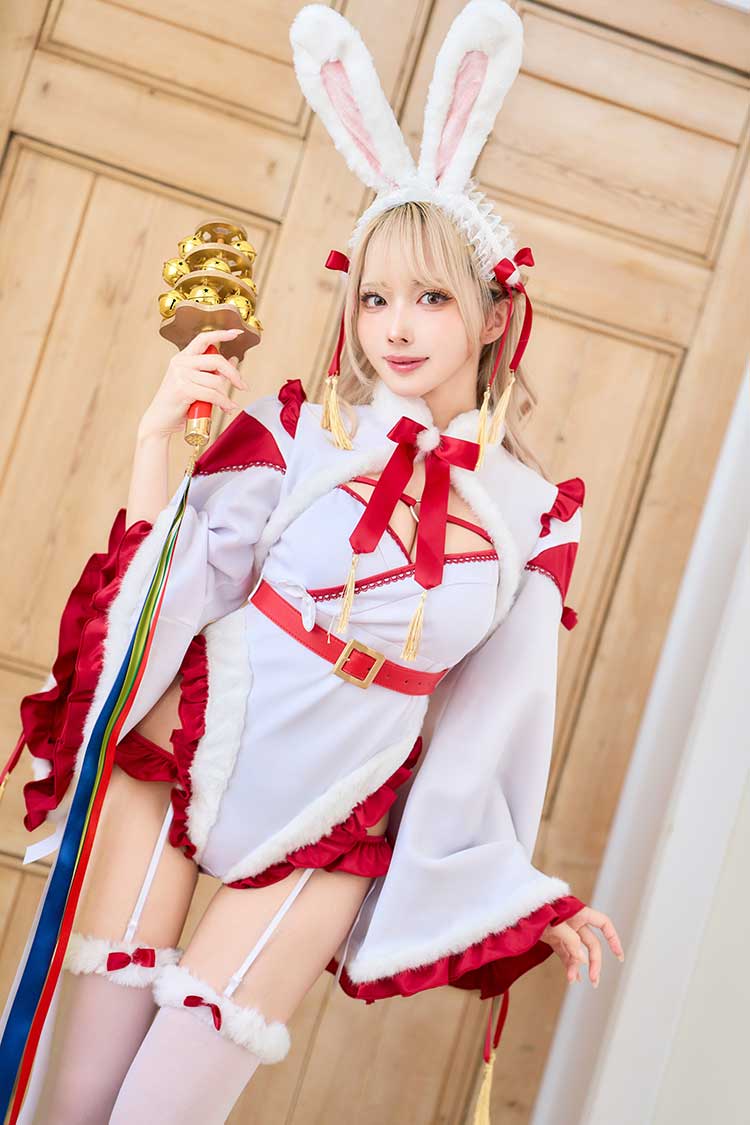 【予約-12月中旬頃より順次発送予定】ハイシェイプセクシー巫女バニー《オリジナルコスプレ9点セット》【Malymoon/マリームーン】【CS25177】