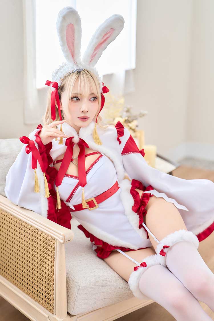 【予約-12月中旬頃より順次発送予定】ハイシェイプセクシー巫女バニー《オリジナルコスプレ9点セット》【Malymoon/マリームーン】【CS25177】