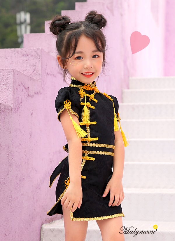 【即日発送】チャイナ服キッズ女の子用(子供衣装2カラー)《ハロウィンコスプレ3点セット》【Malymoon/マリームーン】【3529kids】
