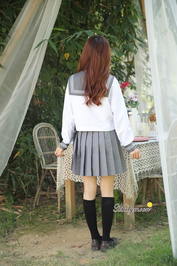 JK制服/長袖セーラー服女子高生《ハロウィンコスプレ3点セット》【Malymoon/マリームーン】【8160】