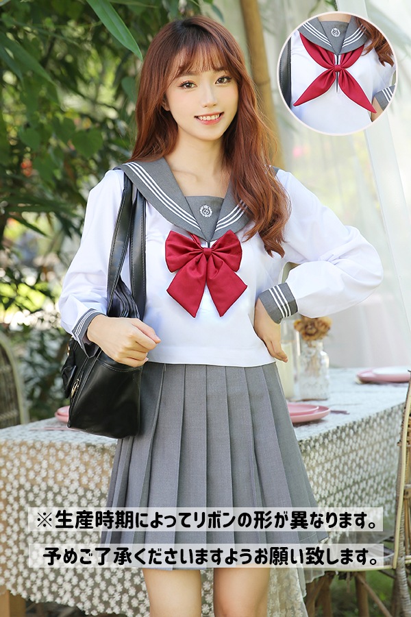 JK制服/長袖セーラー服女子高生《ハロウィンコスプレ3点セット