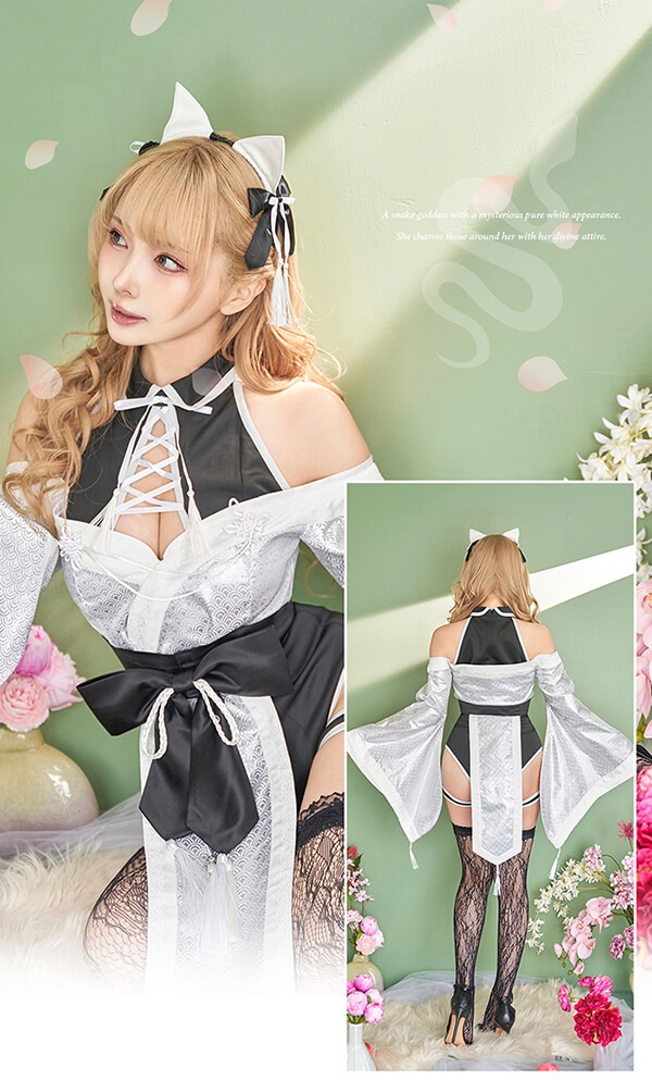 【即日発送】プルミエールセクシーハイレグ蛇コスチューム《オリジナルコスプレ5点セット》【Malymoon/マリームーン】【10125】