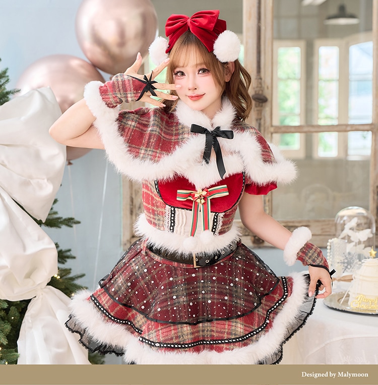 【予約-11月中旬頃より順次発送予定】エトワールクラシックベルサンタ《クリスマスコスプレ11点セット》【Malymoon/マリームーン】【CS25070】