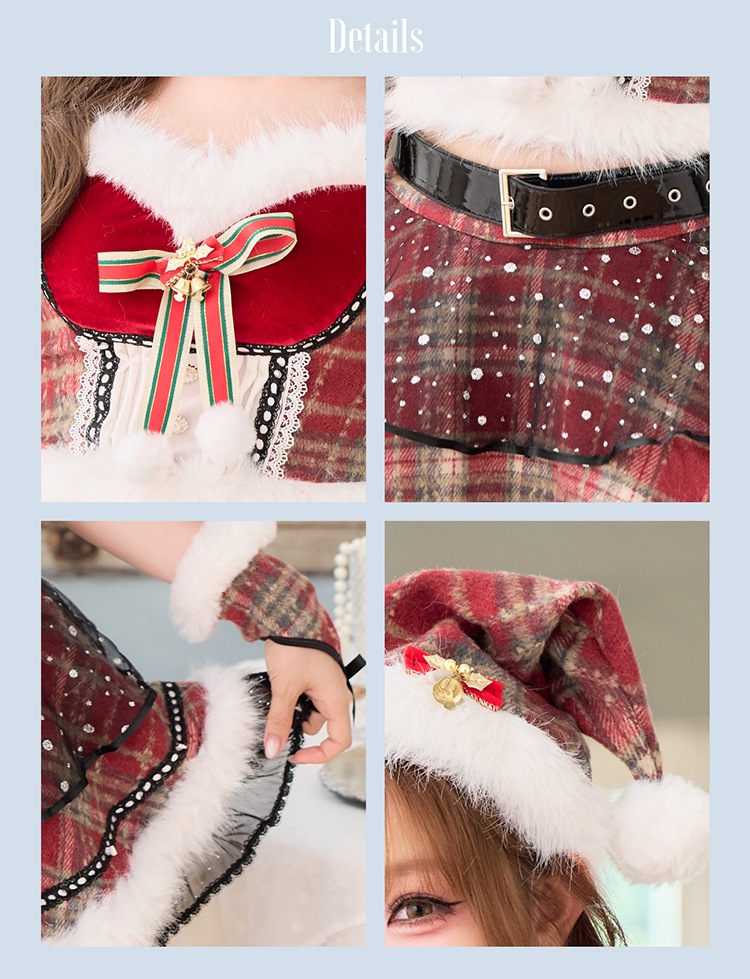 【予約-11月中旬頃より順次発送予定】エトワールクラシックベルサンタ《クリスマスコスプレ11点セット》【Malymoon/マリームーン】【CS25070】