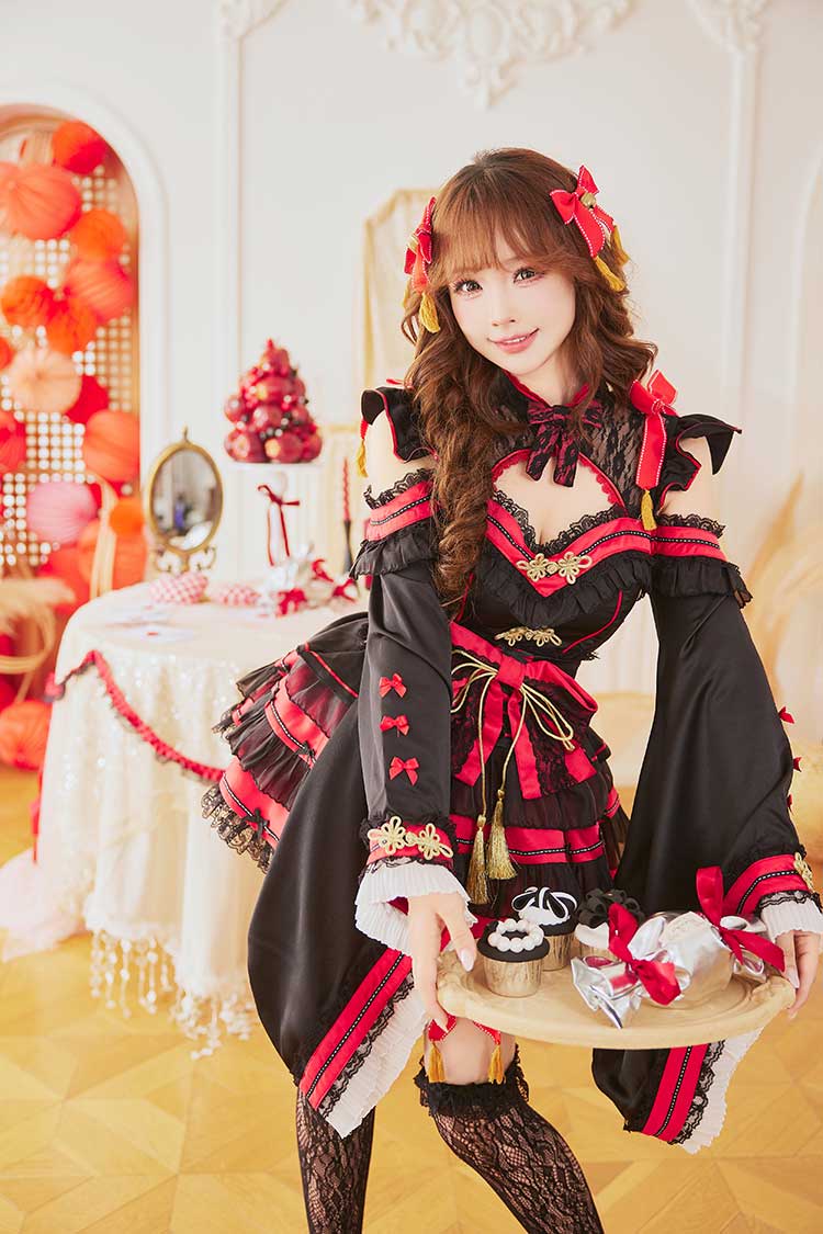 【予約-12月下旬頃より順次発送予定】フェアリースリーブ巫女ドレス《オリジナルコスプレ7点セット》【Malymoon/マリームーン】【CS25196】