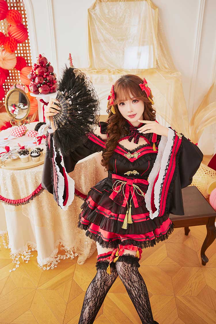 【予約-12月下旬頃より順次発送予定】フェアリースリーブ巫女ドレス《オリジナルコスプレ7点セット》【Malymoon/マリームーン】【CS25196】