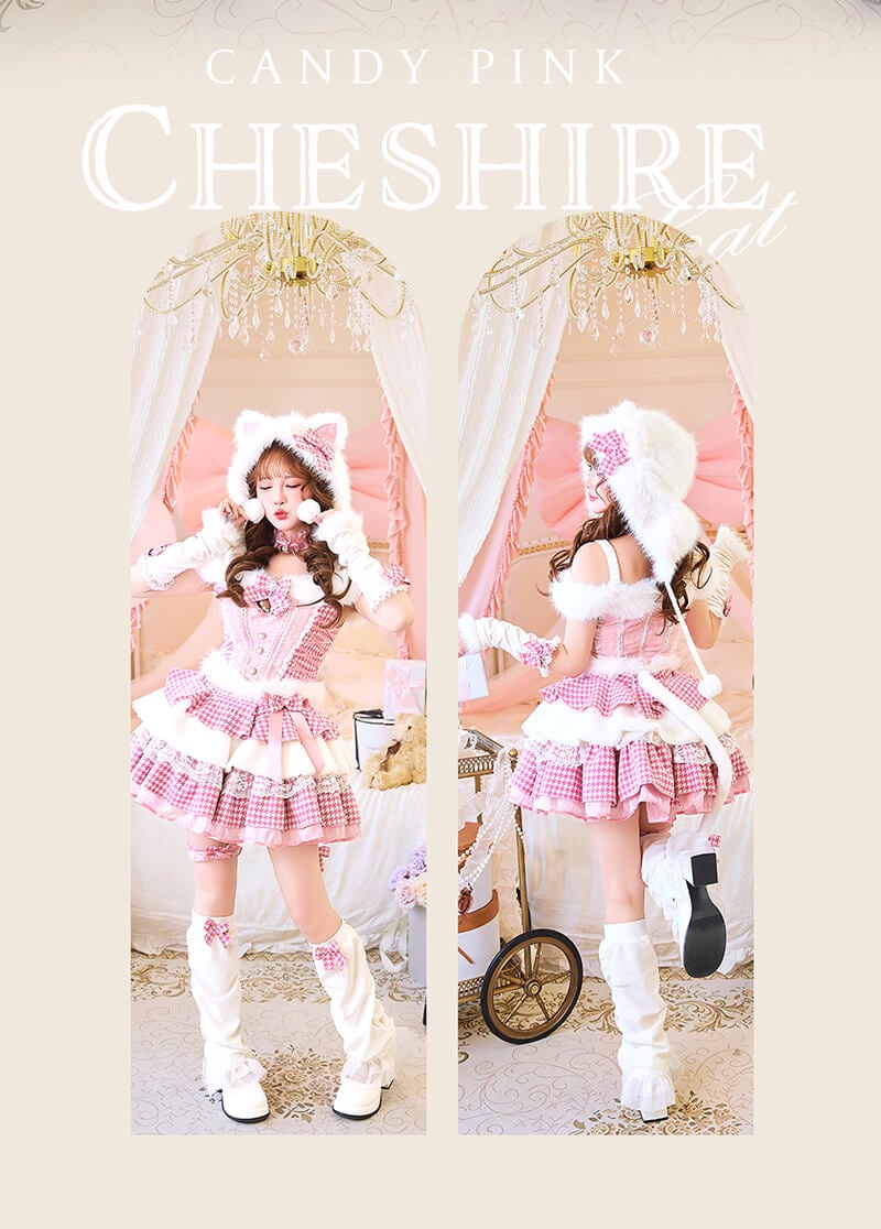 即日発送】キャンディピンクチェシャキャット《ハロウィンコスプレ13点
