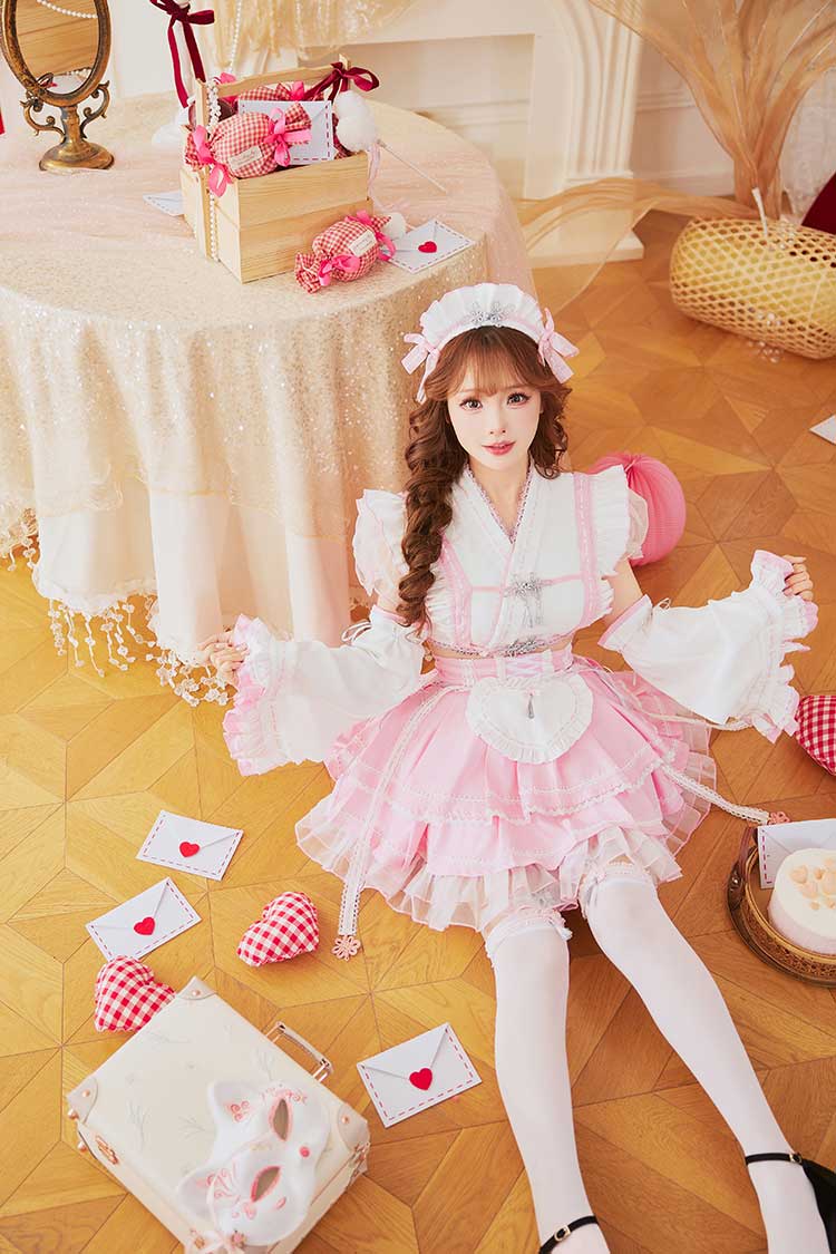 【予約-12月下旬頃より順次発送予定】ラブミードール巫女メイド《オリジナルコスプレ8点セット》【Malymoon/マリームーン】【CS25197】