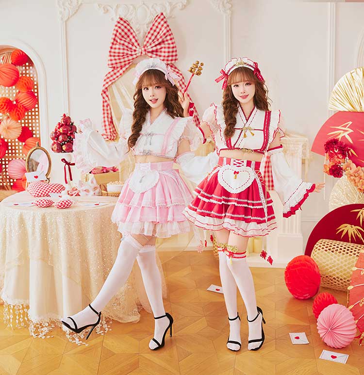 【予約-12月下旬頃より順次発送予定】ラブミードール巫女メイド《オリジナルコスプレ8点セット》【Malymoon/マリームーン】【CS25197】