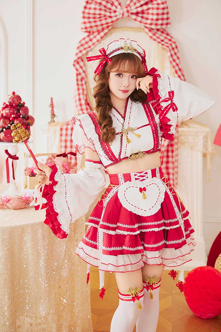 【予約-12月下旬頃より順次発送予定】ラブミードール巫女メイド《オリジナルコスプレ8点セット》【Malymoon/マリームーン】【CS25197】