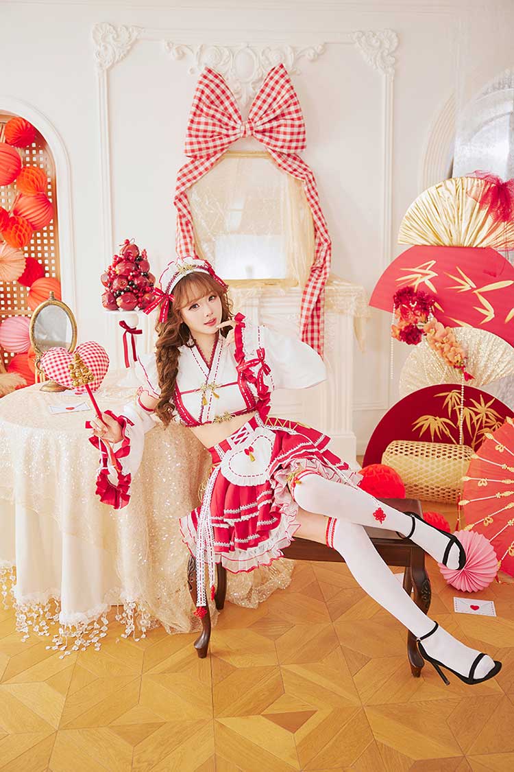 【予約-12月下旬頃より順次発送予定】ラブミードール巫女メイド《オリジナルコスプレ8点セット》【Malymoon/マリームーン】【CS25197】