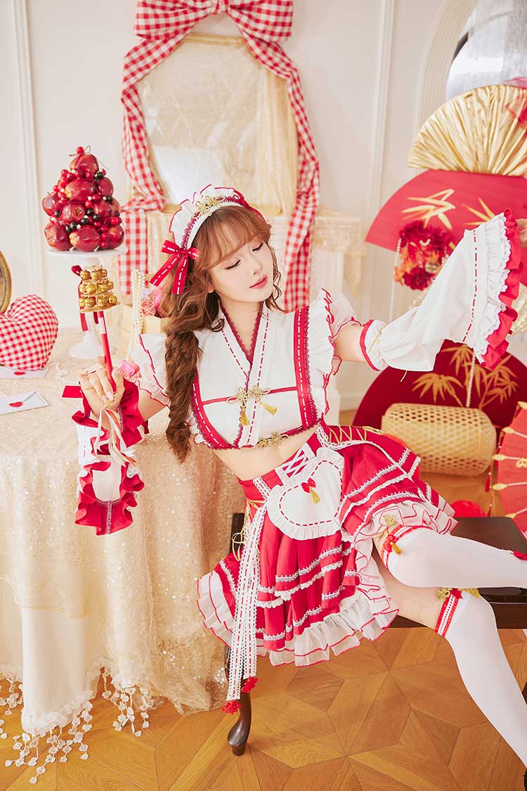 【予約-12月下旬頃より順次発送予定】ラブミードール巫女メイド《オリジナルコスプレ8点セット》【Malymoon/マリームーン】【CS25197】