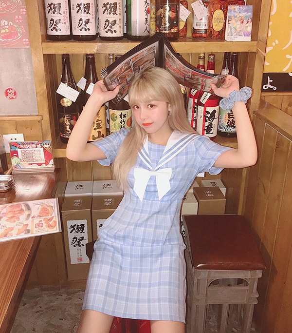 私服系セーラー服チェック柄ブルー かわいいコスプレ1点セット Malymoon マリームーン 9268 全てのコスチューム All Costume 私服系セーラー服 制服 Malymoon マリームーン オフィシャルウェブストア