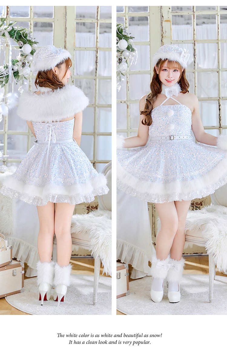 【予約-11月中旬頃より順次発送予定】スパークリージュエルリボンサンタ《クリスマスコスプレ9点セット》【Malymoon/マリームーン】【CS25059-2】