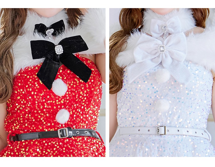 【予約-11月中旬頃より順次発送予定】スパークリージュエルリボンサンタ《クリスマスコスプレ9点セット》【Malymoon/マリームーン】【CS25059-2】