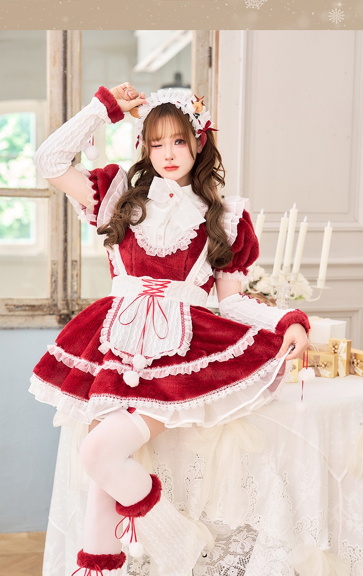 【即日発送】メルティボアラッフルトナカイメイド《クリスマスコスプレ8点セット》【Malymoon/マリームーン】【CS25085】