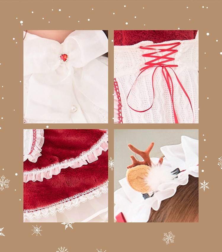 【即日発送】メルティボアラッフルトナカイメイド《クリスマスコスプレ8点セット》【Malymoon/マリームーン】【CS25085】