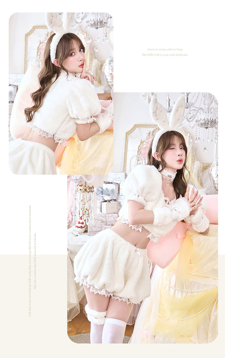 【ピンクは予約】スイートバニーラテセットアップ《ハロウィンコスプレ9点セット》【Malymoon/マリームーン】【10277】