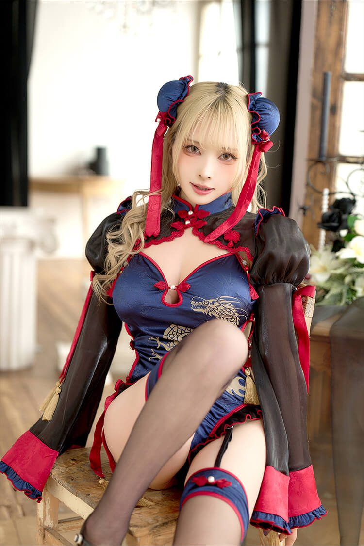 【予約-9月中旬頃より順次発送予定】ドラゴンクイーンチャイナ《ハロウィンコスプレ8点セット》【Malymoon/マリームーン】【CS25229】