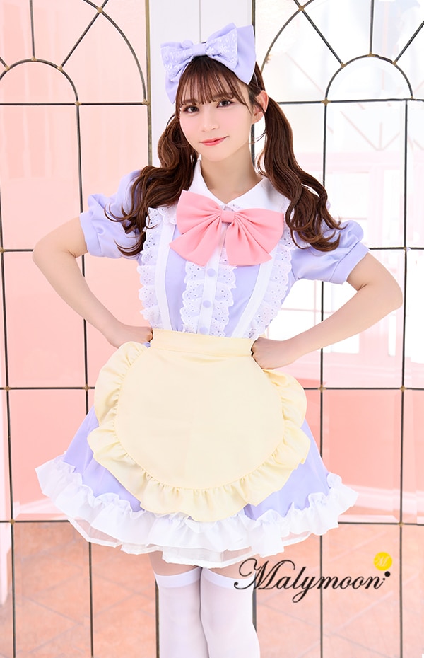 【取り寄せ】【レビュー投稿で白ニーハイプレゼント】完全受注オーダー高級メイド服《かわいいコスプレ4点セット》【odrm8167】