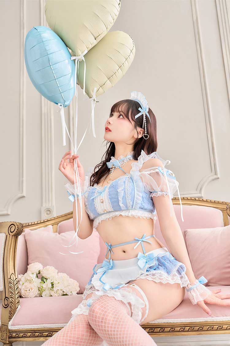 即日発送】ミルクシフォンランジェリーメイド《ハロウィンコス