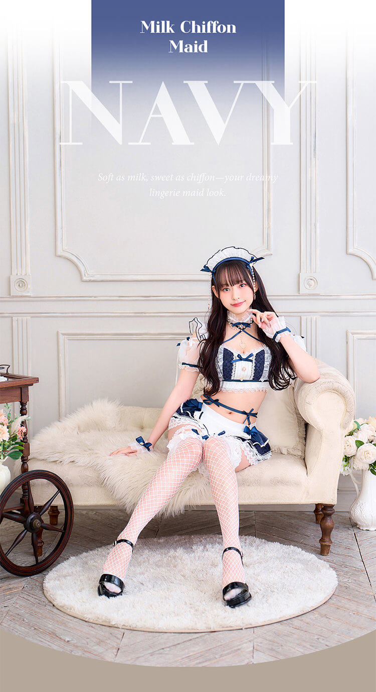 【予約】ミルクシフォンランジェリーメイド《ハロウィンコスランジェリー8点セット》【Malymoon/マリームーン】【CS25024】