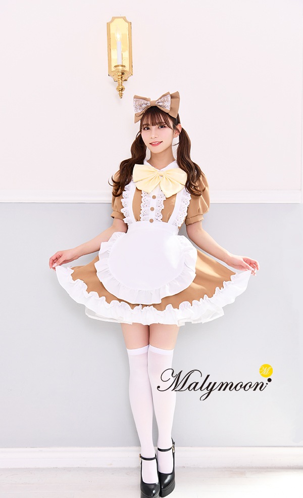 【レビュー投稿で白ニーハイプレゼント】【odr】完全受注オーダー高級メイド服《かわいいコスプレ4点セット》【Malymoon/マリームーン】【odrm8167-2】