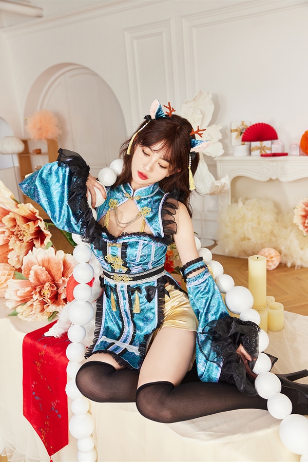 【即日発送】イルミネイトシャイニー辰チャイナ《ハロウィンコスプレ6点セット》【Malymoon/マリームーン】【9889】