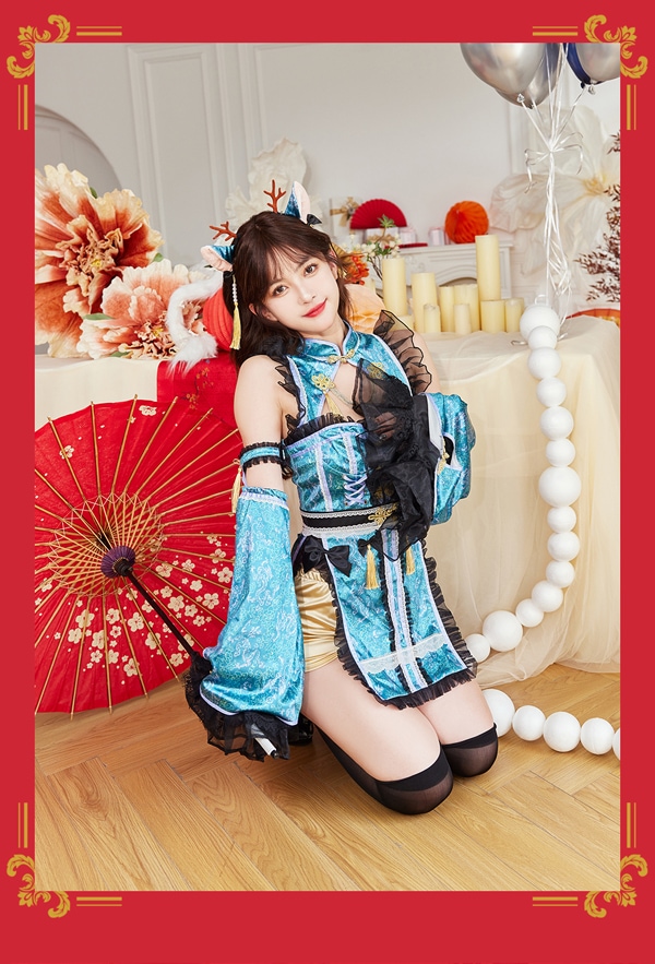 【即日発送】イルミネイトシャイニー辰チャイナ《ハロウィンコスプレ6点セット》【Malymoon/マリームーン】【9889】