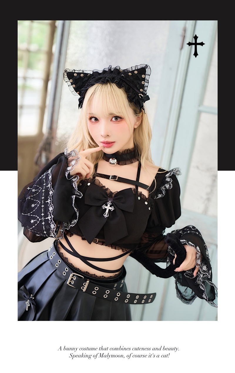 即日発送】レザースタッズクロスキャット 《ハロウィンコスプレ11点