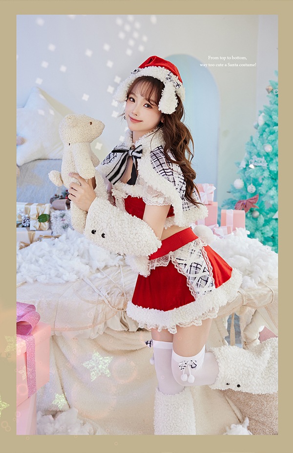 【即日発送】雪うさぎ赤サンタ《クリスマスコスプレ8点セット》【Malymoon/マリームーン】【s9622】