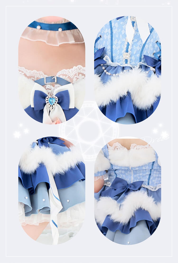 【ピンクは予約】【Mumei着用】-魔法少女-もこもこチャームハートマジカルガール《オリジナルコスプレ7点セット》【Malymoon/マリームーン】【CS25128】