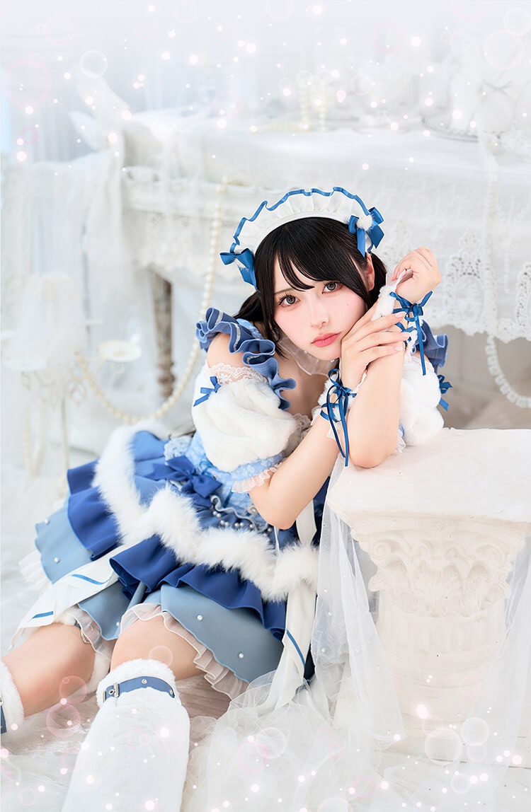 【ピンクは予約】【Mumei着用】-魔法少女-もこもこチャームハートマジカルガール《オリジナルコスプレ7点セット》【Malymoon/マリームーン】【CS25128】