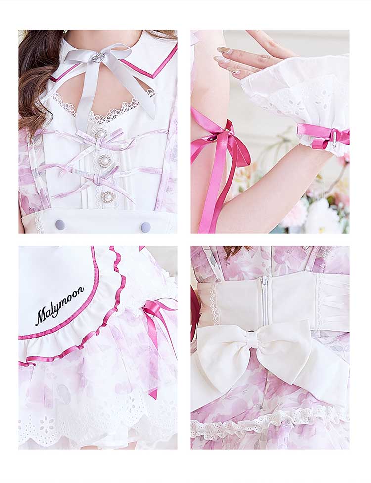 即日発送】シフォンフリルブロッサムメイド《オリジナルコスプレ7点