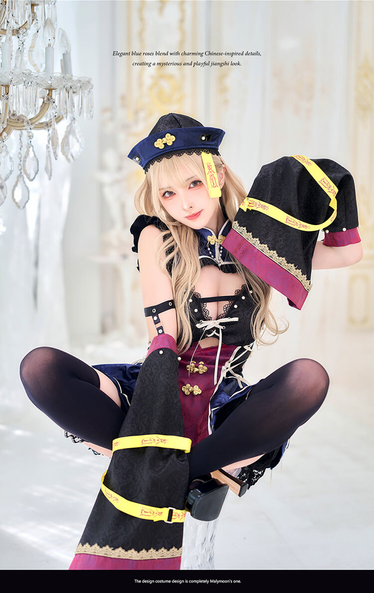 即日発送】ブルーローズキョンシー《ハロウィンコスプレ7点セット