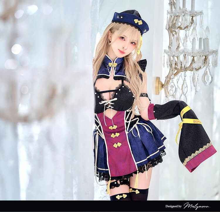 即日発送】ブルーローズキョンシー《ハロウィンコスプレ7点セット