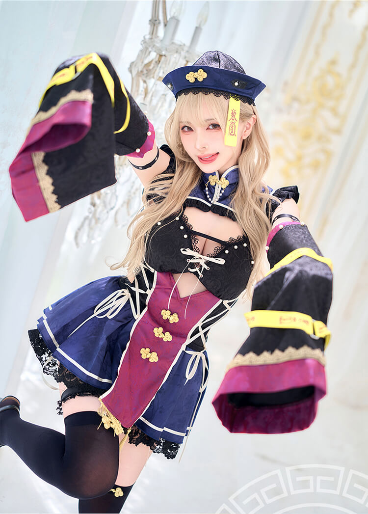 即日発送】ブルーローズキョンシー《ハロウィンコスプレ7点セット
