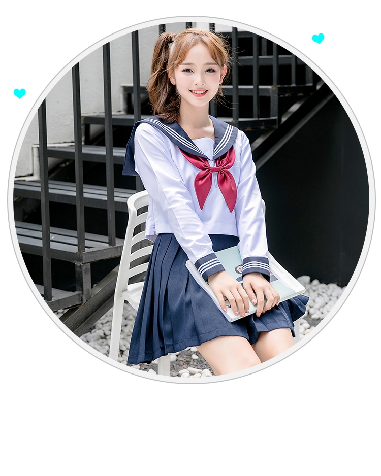 【odr】JK制服/長袖セーラー服女子高生《ハロウィンコスプレ2点セット》【Malymoon/マリームーン】【odr6712】