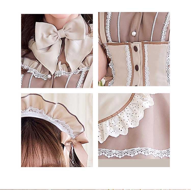 【即日発送】アンティークレースブランシュメイド《オリジナルコスプレ8点セット》【Malymoon/マリームーン】【CS25191】