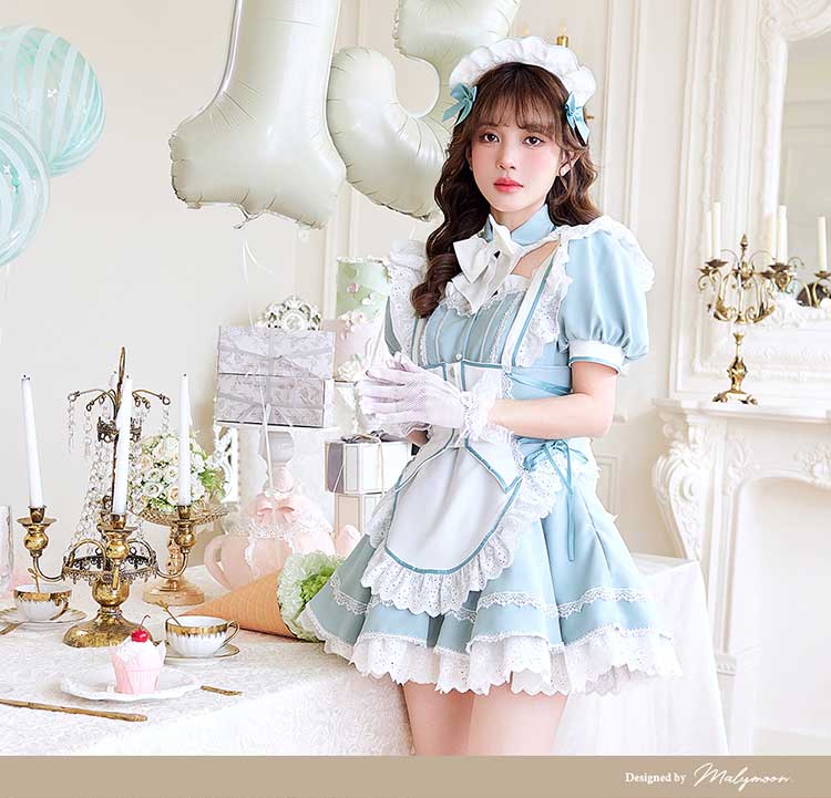 マリームーン　MALYMOON メイド 即日発送】【ハロウィン】プリンセスチュールメイドコスプレ【Malymoon