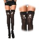 【ネコポス送料無料】黒 スカルデザイン オペーク タイハイストッキング 【4723】【WT】|ストッキング(stockings)|コスプレ小物
