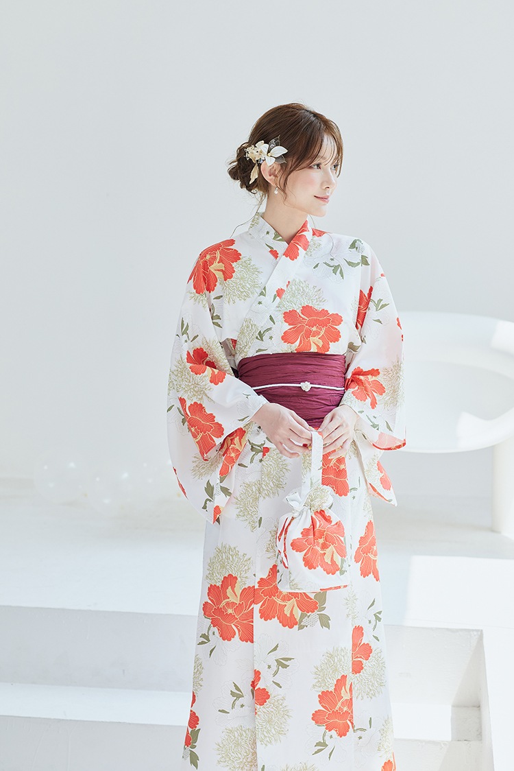 【2～3営業日で発送】絢爛ゴールドフラワー2way浴衣《浴衣4点セット》【Malymoon/マリームーン】【YK2510321】