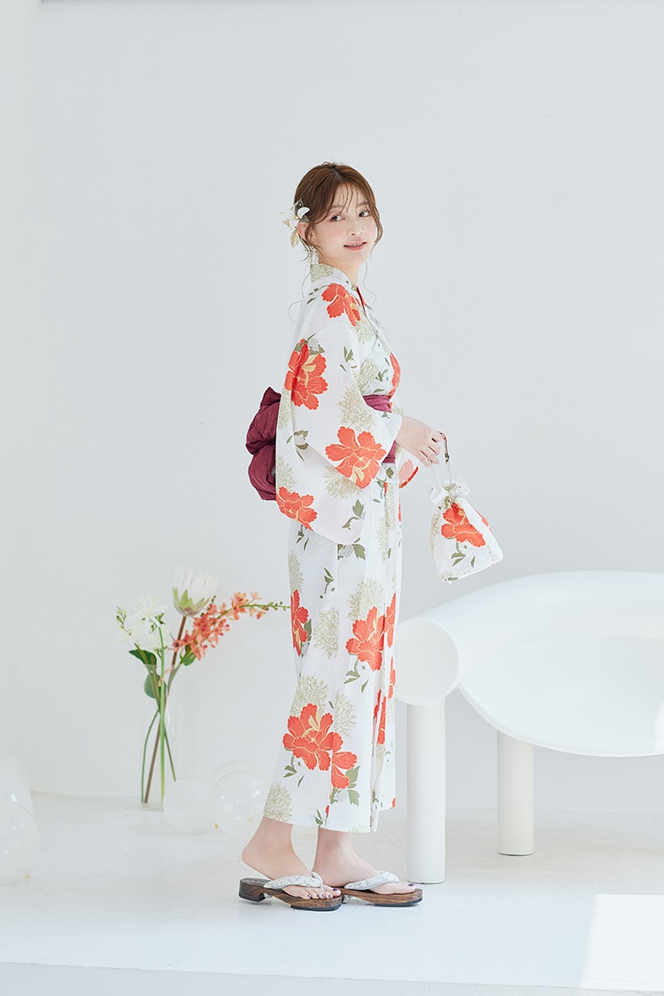 【2～3営業日で発送】絢爛ゴールドフラワー2way浴衣《浴衣4点セット》【Malymoon/マリームーン】【YK2510321】